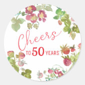 応援から50年までのマイルストーン誕生日 ラウンドシール (正面)