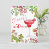 応援から50年までのマイルストーン誕生日 招待状 (スタンド正面)