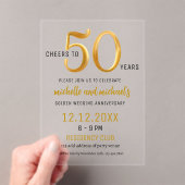 応援から50年ゴールデンアニバーサリーパーティー アクリル招待状 (インサイチュ (ポータブル))