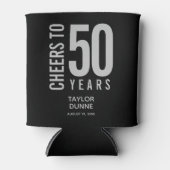 応援から50年シルバー誕生日 缶クーラー (正面)