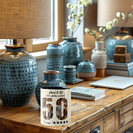 応援から50年フォトコラージュマグ – 名前をカスタムする ツートーンマグカップ