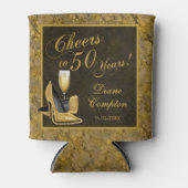 応援から50年ブラック金ゴールド 缶クーラー (正面)