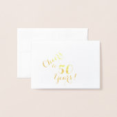 応援から50年ミニカード 箔カード (封筒付き正面)