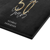 応援から50年モダンのブラックと金ゴールド カッティングボード (角)