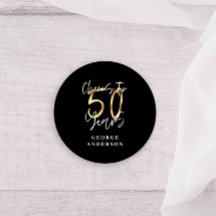 応援から50年モダンのブラックと金ゴールド