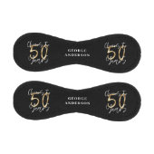 応援から50年モダンのブラックと金ゴールド 野球ボール (パネル)