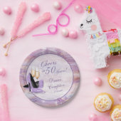 応援から50年ラベンダー金ゴールド誕生日 ペーパープレート (パーティー)