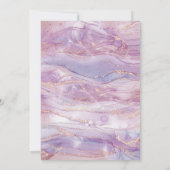 応援から50年ラベンダー金ゴールド誕生日 招待状 (裏面)