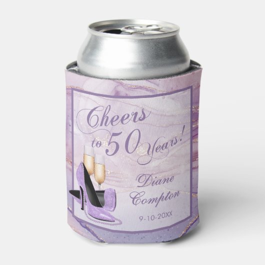 応援から50年ラベンダー金ゴールド 缶クーラー (缶正面)