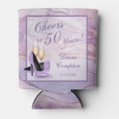 応援から50年ラベンダー金ゴールド 缶クーラー (正面)