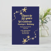 応援から50年海軍と金ゴールドスター誕生日 招待状 (スタンド正面)