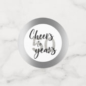 応援から50年銀パーソナライズされたグリッター コンフェッティ (スモール正面)