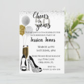 応援から50年銀金ゴールドグリッターシャンパン 招待状 (スタンド正面)