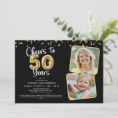 応援から50年2写真スクリプトバルーン紙吹雪 招待状 (スタンド正面)