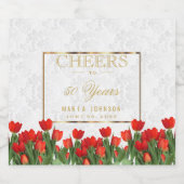 応援から50年 – 任意の誕生日 ビールラベル (シングルラベル)