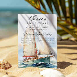 応援から50年Sailboat誕生日パーティー 招待状