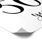 応援から50歳の誕生日サイン ポスター (角)