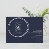 応援から50歳の誕生日パーティー海軍シルバー 招待状 (スタンド正面)