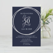 応援から50歳の誕生日パーティー海軍シルバー 招待状 (スタンド正面)