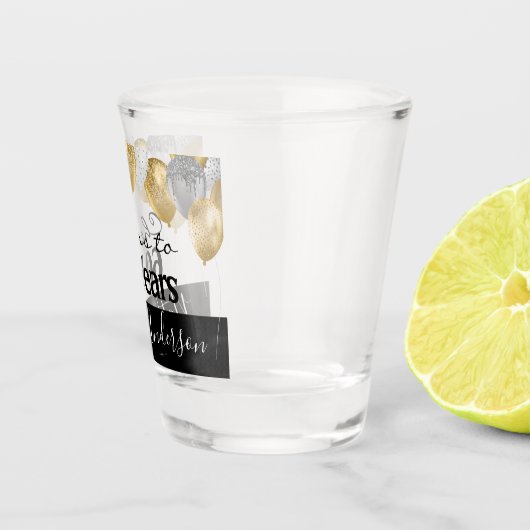 応援から60年へのパーソナライズされた誕生日 ショットグラス (右)