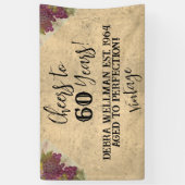 応援から60年カスタムの水の色のワインのテーマ 横断幕 (縦)