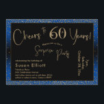 応援から60年サプライズ誕生日金ゴールドとブルー 招待状<br><div class="desc">2つの特徴的なフォントを使用して、私はあなたの発表のためのグラフィックを作成し、フェスティバルの雰囲気のためのメタリックフェイク金ゴールド効果でそれらを飾った。各パーツはニーズに合わせのまわりにて移動できるが読、ヘッダー「60年への応援!」「サプライズパーティー」。(「サプライズ」は取り除くもしことができ、パーティーは取り除かれない。 すべての文字は、青い背景をオーバーレイする黒い長方形の上に配置された。金ゴールド紙吹雪と微妙な黒グラデーションいオーバーレイが効縁ど果を完成。背景色を好きな色に変更！// 130   131 //</div>