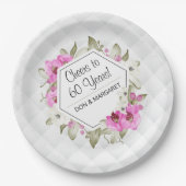 応援から60年ダイヤモンドジオメトリックピンクカスタム ペーパープレート (正面)