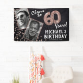 応援から60年バラ金ゴールド2写真誕生日 横断幕 (インサイチュ)