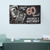 応援から60年バラ金ゴールド2写真誕生日 横断幕 (トレードショー)