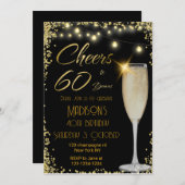 応援から60歳の誕生日への招待 招待状 (正面/裏面)