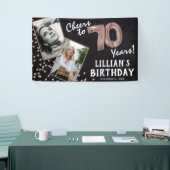 応援から70年バラ金ゴールド2写真誕生日 横断幕 (トレードショー)