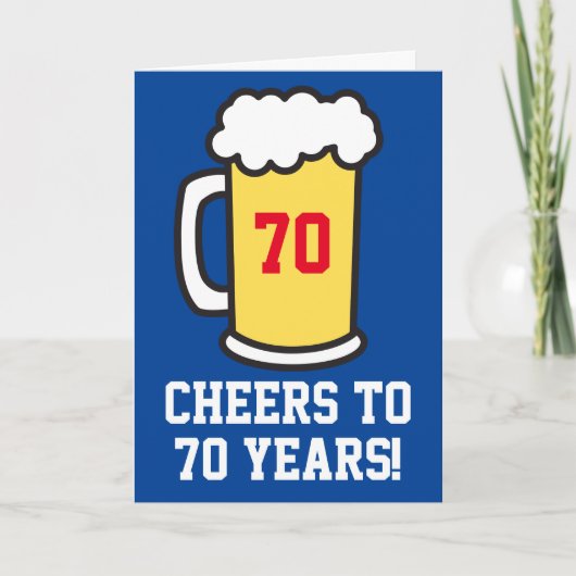 応援から70年間のビール誕生日(内空白の部) カード (正面)