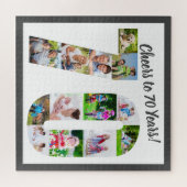 応援から70年Number 70フォトコラージュ正方形 ジグソーパズル (横)