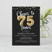 応援から75年金ゴールドバルーン番号黒 招待状 (スタンド正面)