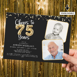 応援から75年2写真スクリプトバルーン 招待状