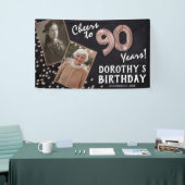 応援から80年バラ金ゴールド2写真誕生日 横断幕 (トレードショー)