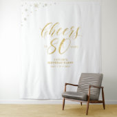 応援から80年 |金ゴールド80歳の誕生日パーティー タペストリー (インサイチュ)