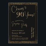 応援から90年サプライズ誕生日金ゴールドとブラック 招待状<br><div class="desc">2つの特徴的なフォントを使用して、私はあなたの発表のためのグラフィックを作成し、フェスティバルの雰囲気のためのメタリックフェイク金ゴールド効果でそれらを飾った。各パーツはニーズに合わせのまわりにて移動できるが読、ヘッダー「90年への応援!」「サプライズパーティー」。(「サプライズ」は取り除くもしことができ、パーティーは取り除かれない。 すべての文字は、黒い背景をオーバーレイする黒い長方形の上に配置された。金ゴールド紙吹雪が効縁ど果を遂げる。背景色を好きな色に変更！// 130   131 //</div>