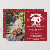 応援からRuby 40周年結婚2写真 招待状 (正面/裏面)