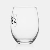 応援かわいいスクリプト名前をカスタムする ステムなしワイングラス (左)