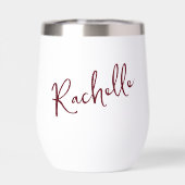 応援かわいい雪だるま飲みワインパーソナライズされた (背面)