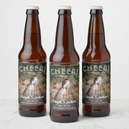 応援が写真の後ずっと幸せに結婚式の引き出物 ビールラベル