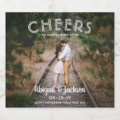 応援が写真の後ずっと幸せに結婚式の引き出物 ビールラベル (シングルラベル)