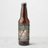 応援が写真の後ずっと幸せに結婚式の引き出物 ビールラベル (正面)