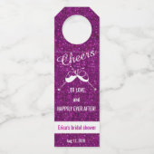 応援が好きなブライダルシャワーワイン招待状 ボトルネックタグ (正面)