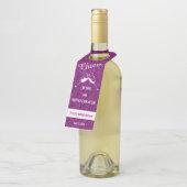 応援が好きなブライダルシャワーワイン招待状 ボトルネックタグ (アングル)