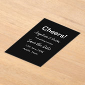 応援が日付をシンプル保存ミニマルモダンエレガントする アクリル招待状 (レイダウン)