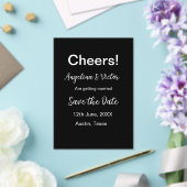 応援が日付をシンプル保存ミニマルモダンエレガントする アクリル招待状 (インサイチュ (ウェディング))