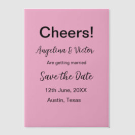 応援が日付をシンプル保存ミニマルモダンエレガントする ベラム紙招待状