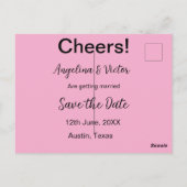 応援が日付をシンプル保存ミニマルモダンエレガントする ポストカード (裏面)